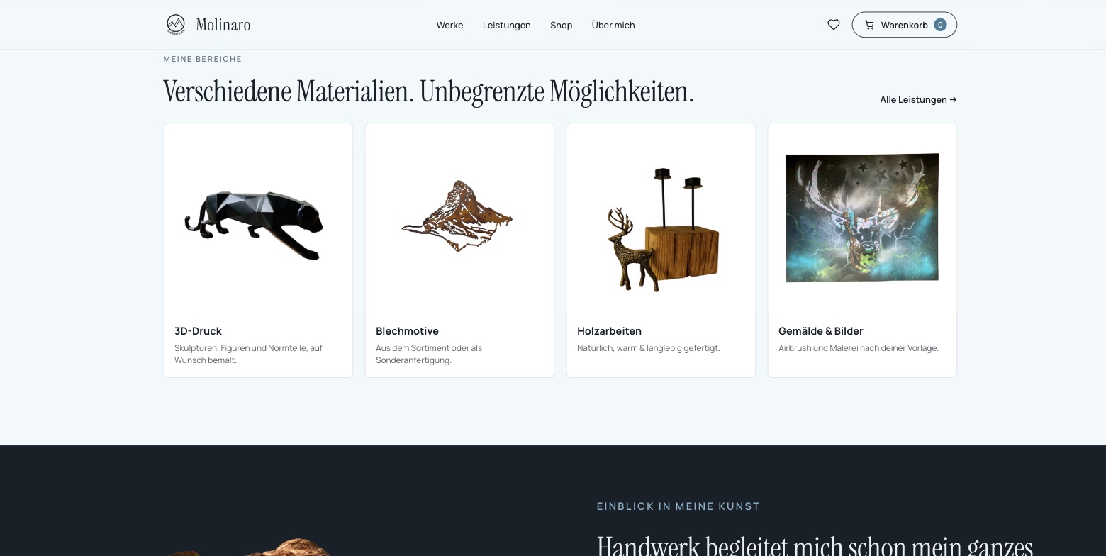 Molinaro Website & Shop